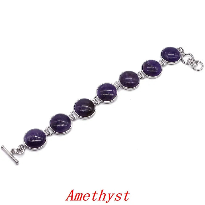 Cabochon Crystal Round Beads Bracelet