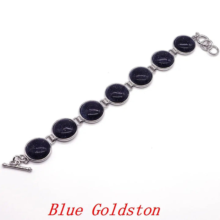 Cabochon Crystal Round Beads Bracelet