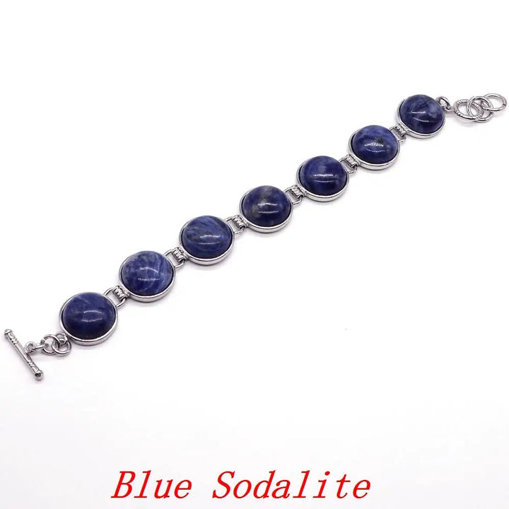 Cabochon Crystal Round Beads Bracelet