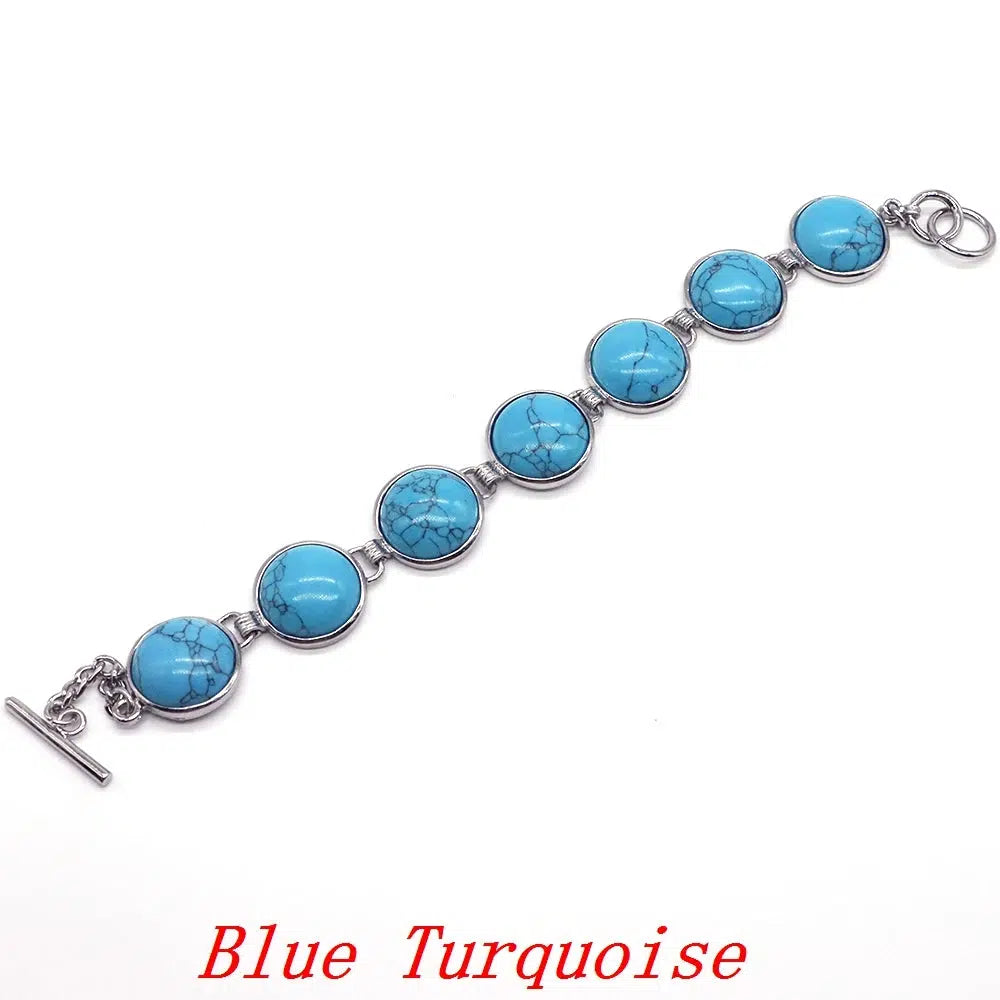 Cabochon Crystal Round Beads Bracelet