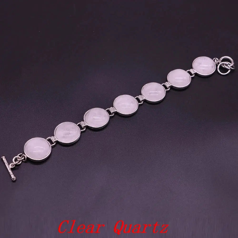 Cabochon Crystal Round Beads Bracelet