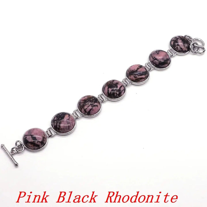 Cabochon Crystal Round Beads Bracelet