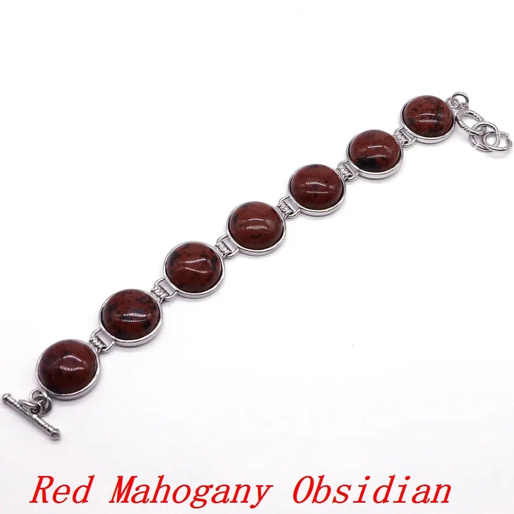 Cabochon Crystal Round Beads Bracelet