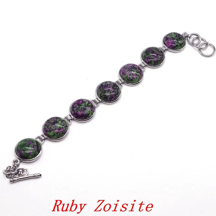 Cabochon Crystal Round Beads Bracelet