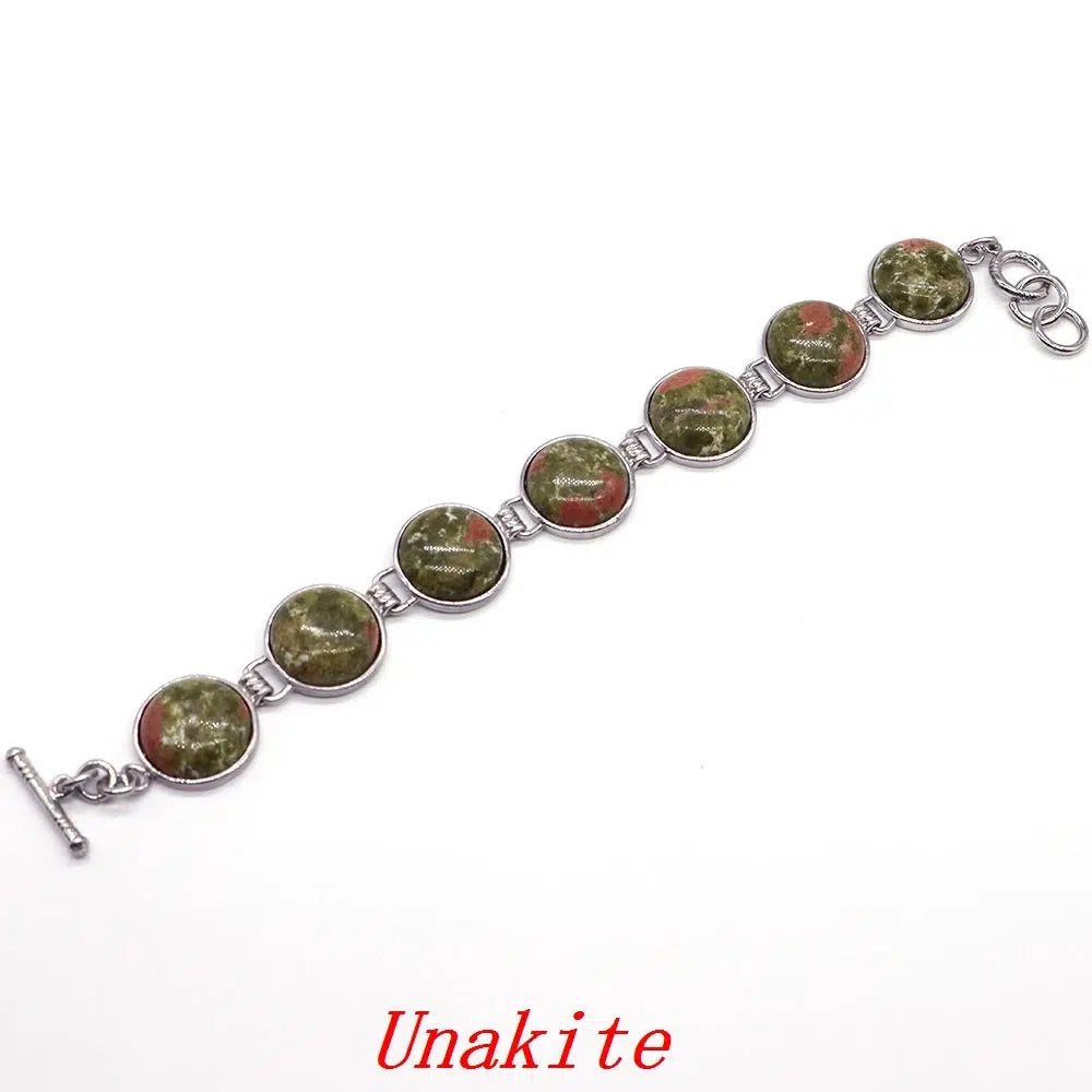 Cabochon Crystal Round Beads Bracelet