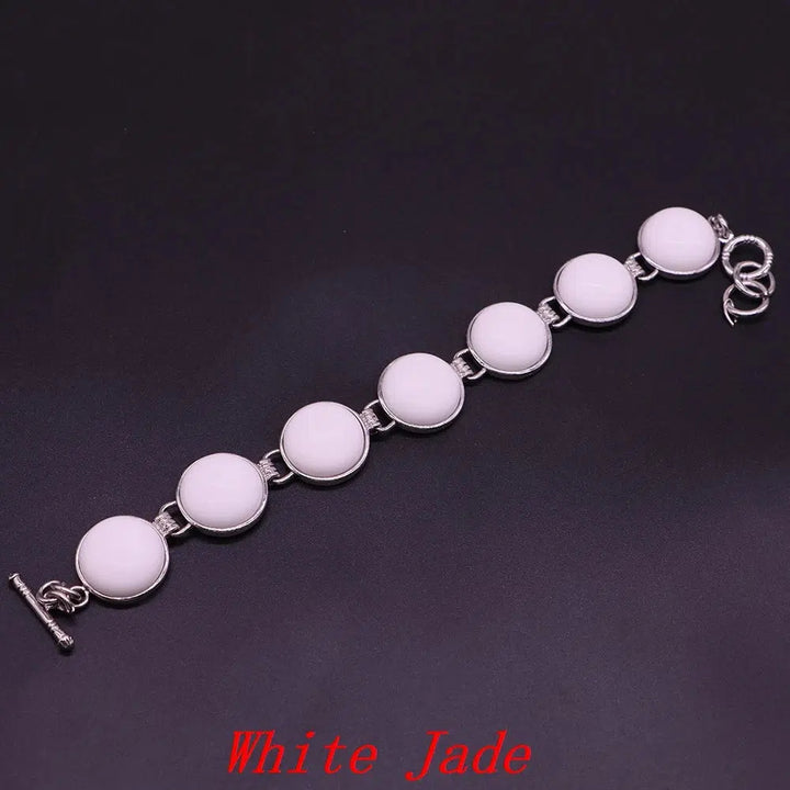 Cabochon Crystal Round Beads Bracelet