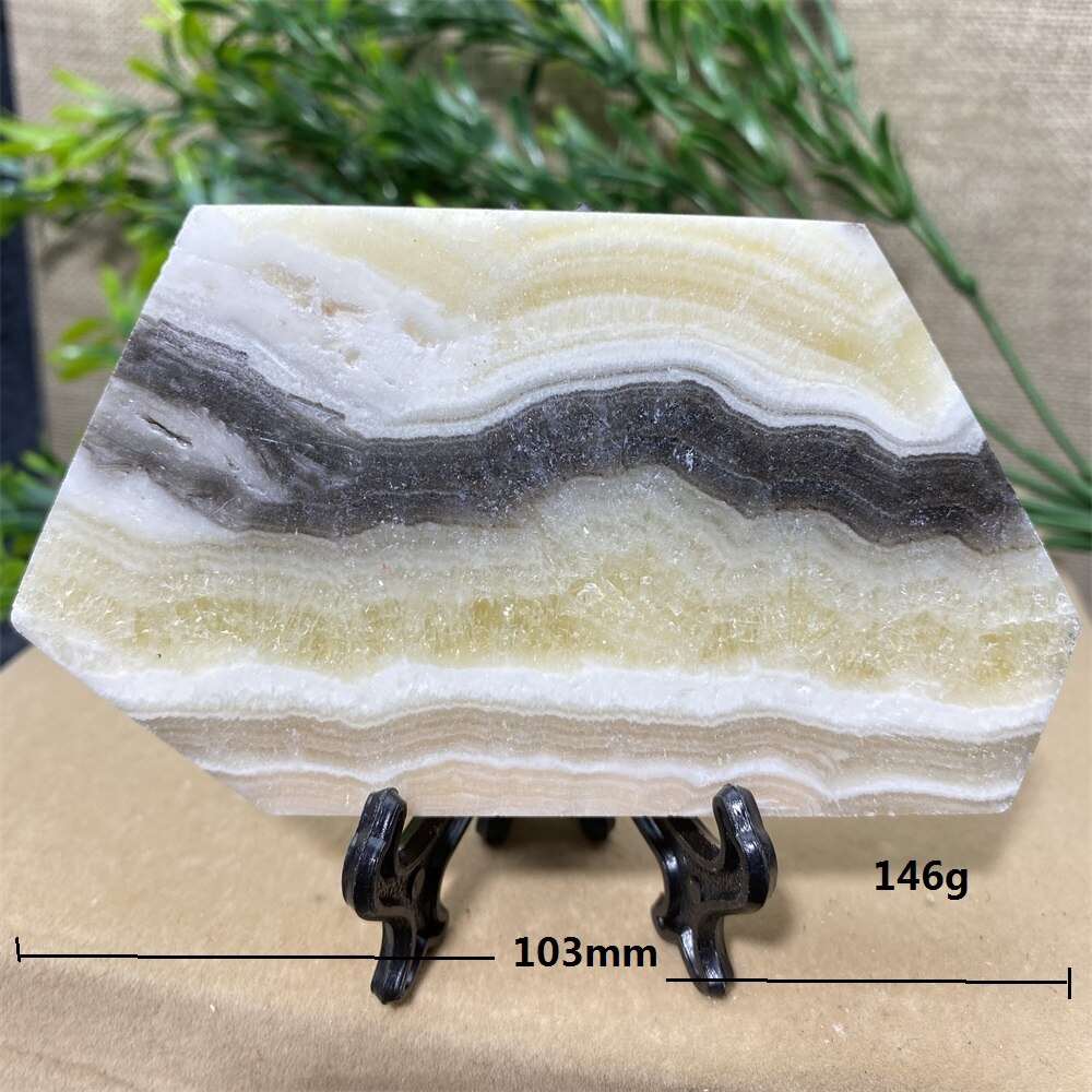 Calcite Banded Slab + Stand