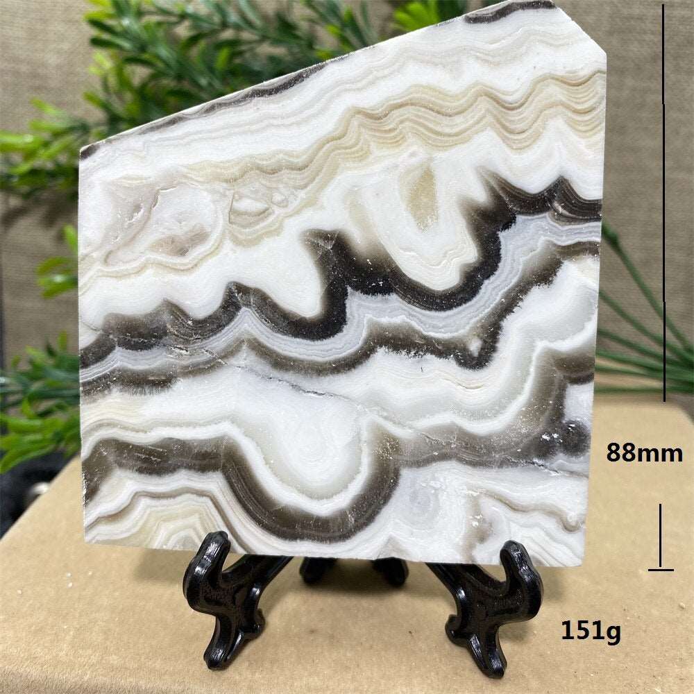 Calcite Banded Slab + Stand