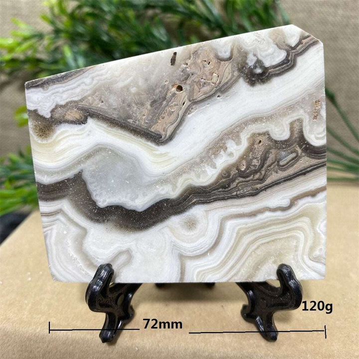 Calcite Banded Slab + Stand