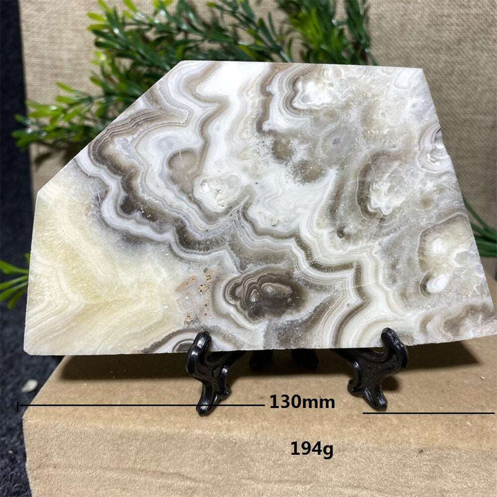 Calcite Banded Slab + Stand