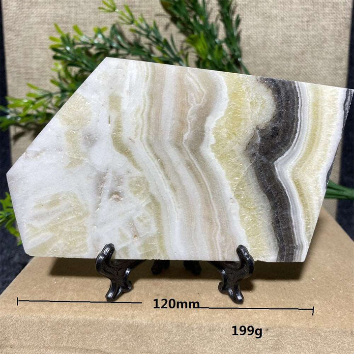 Calcite Banded Slab + Stand