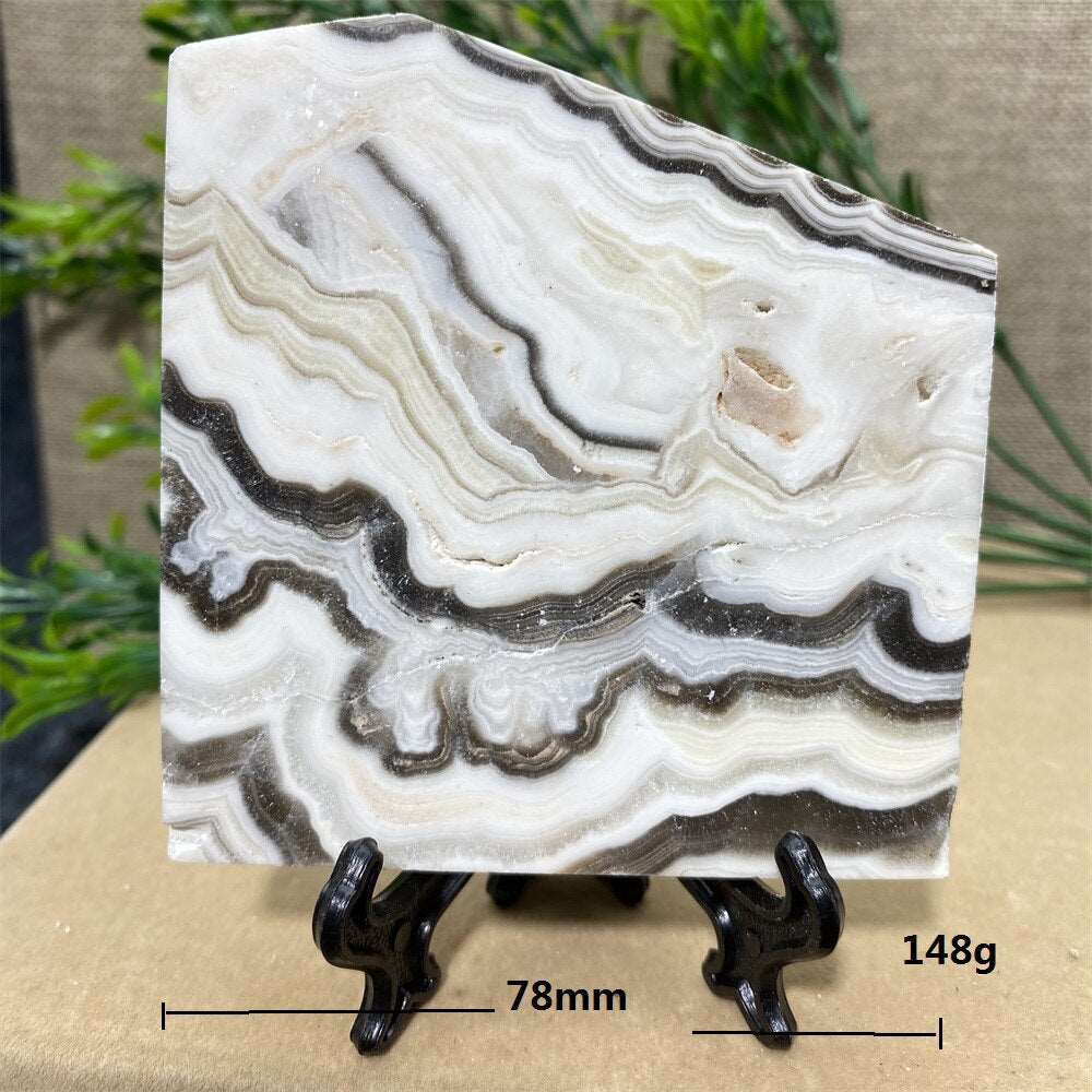 Calcite Banded Slab + Stand