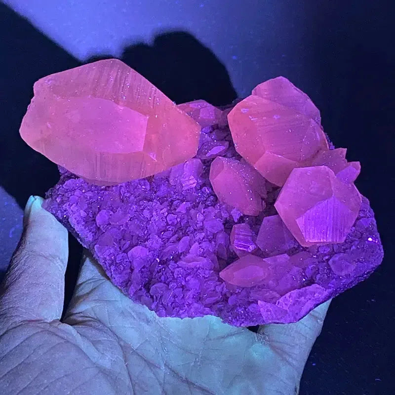 Calcite Cluster Specimen UV Reactive