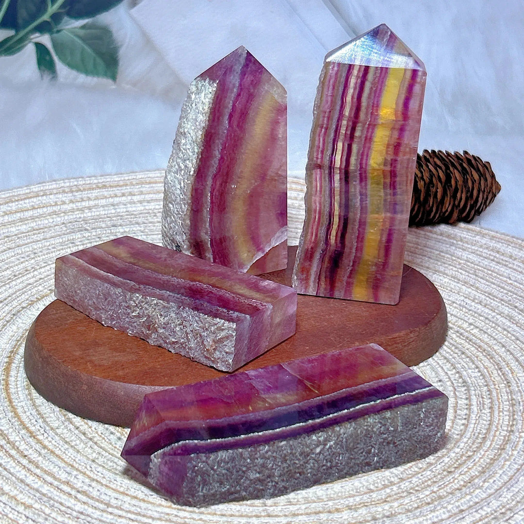 Candy Color Fluorite Druzy Tower