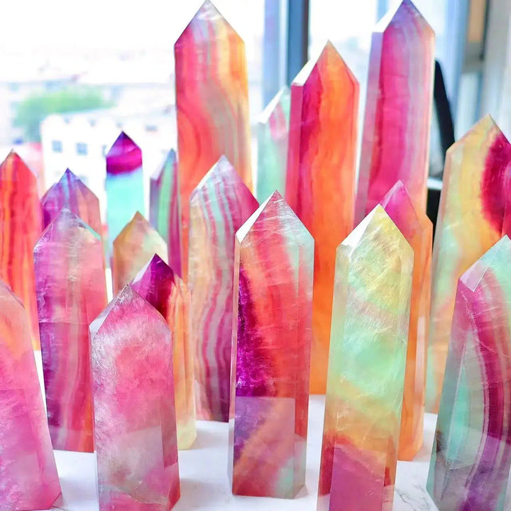 “Candy” Fluorite Crystal Tower