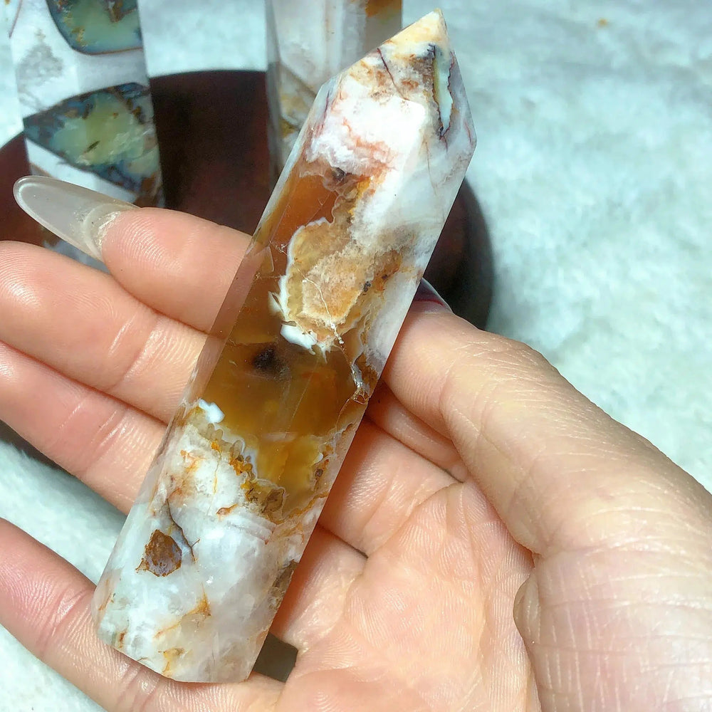 Cappuccino Agate Tower