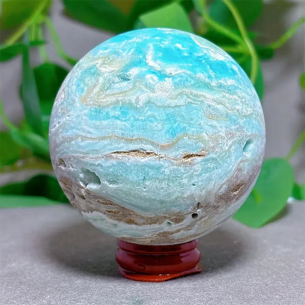 Caribbean ‘Blue Sky’ Calcite Sphere