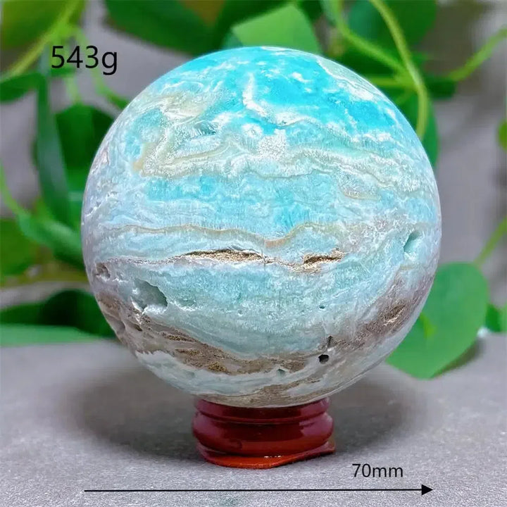 Caribbean ‘Blue Sky’ Calcite Sphere