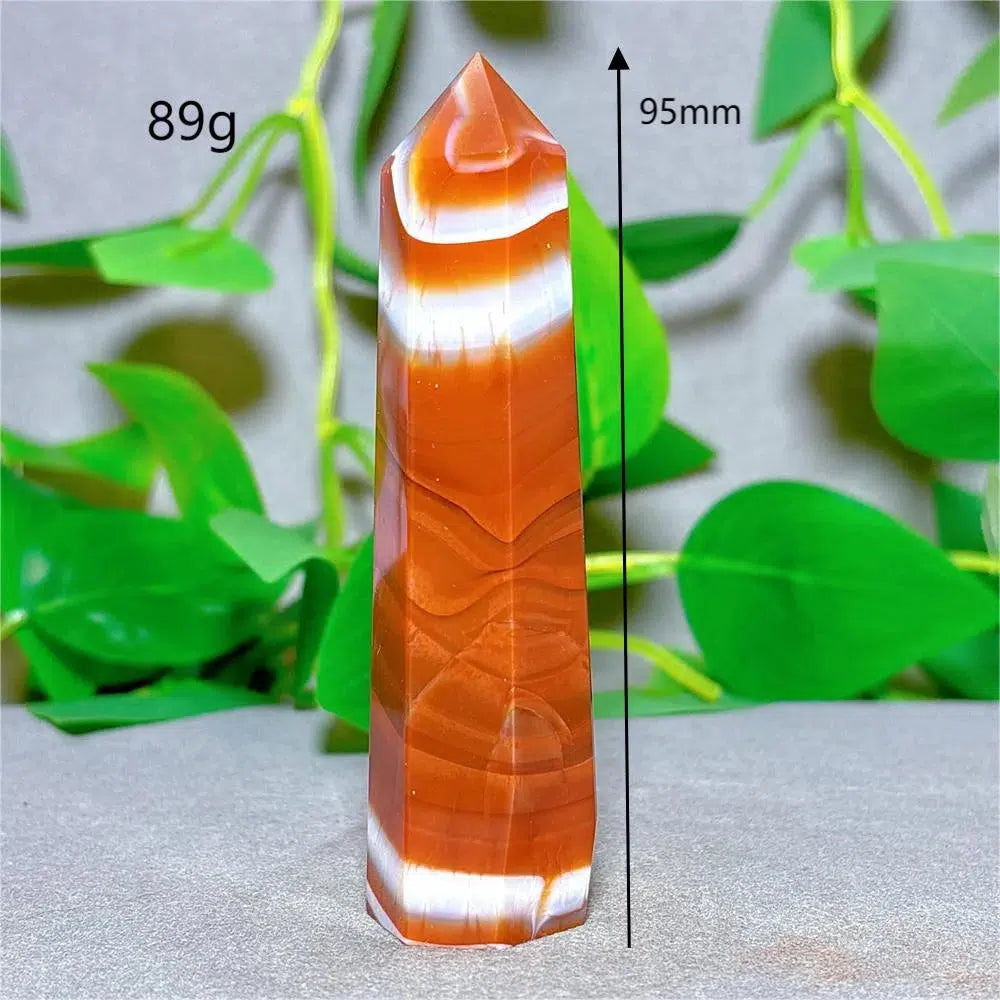 Carnelian Agate Crystal Tower