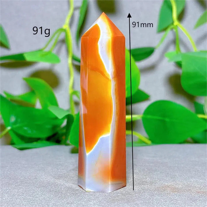 Carnelian Agate Crystal Tower