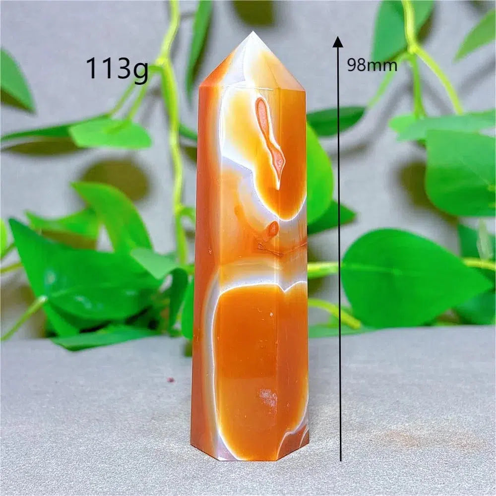 Carnelian Agate Crystal Tower