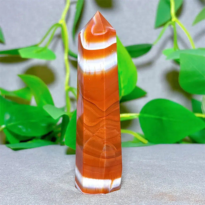 Carnelian Agate Crystal Tower