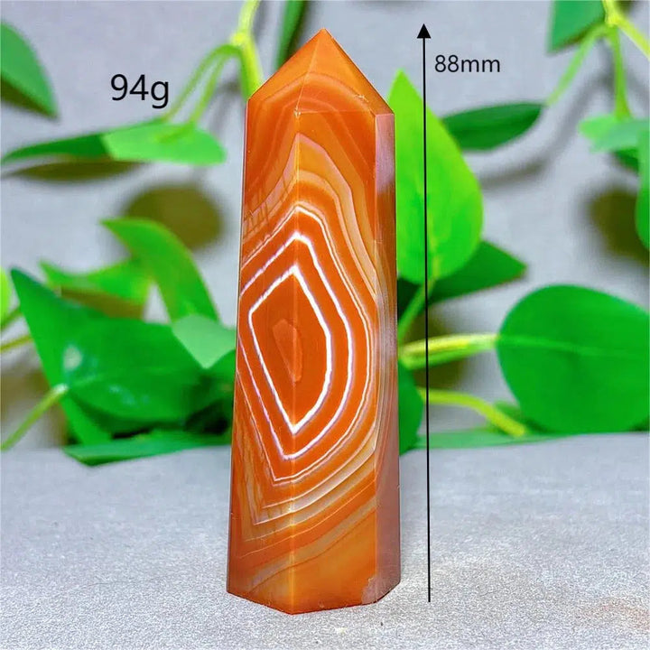 Carnelian Agate Crystal Tower