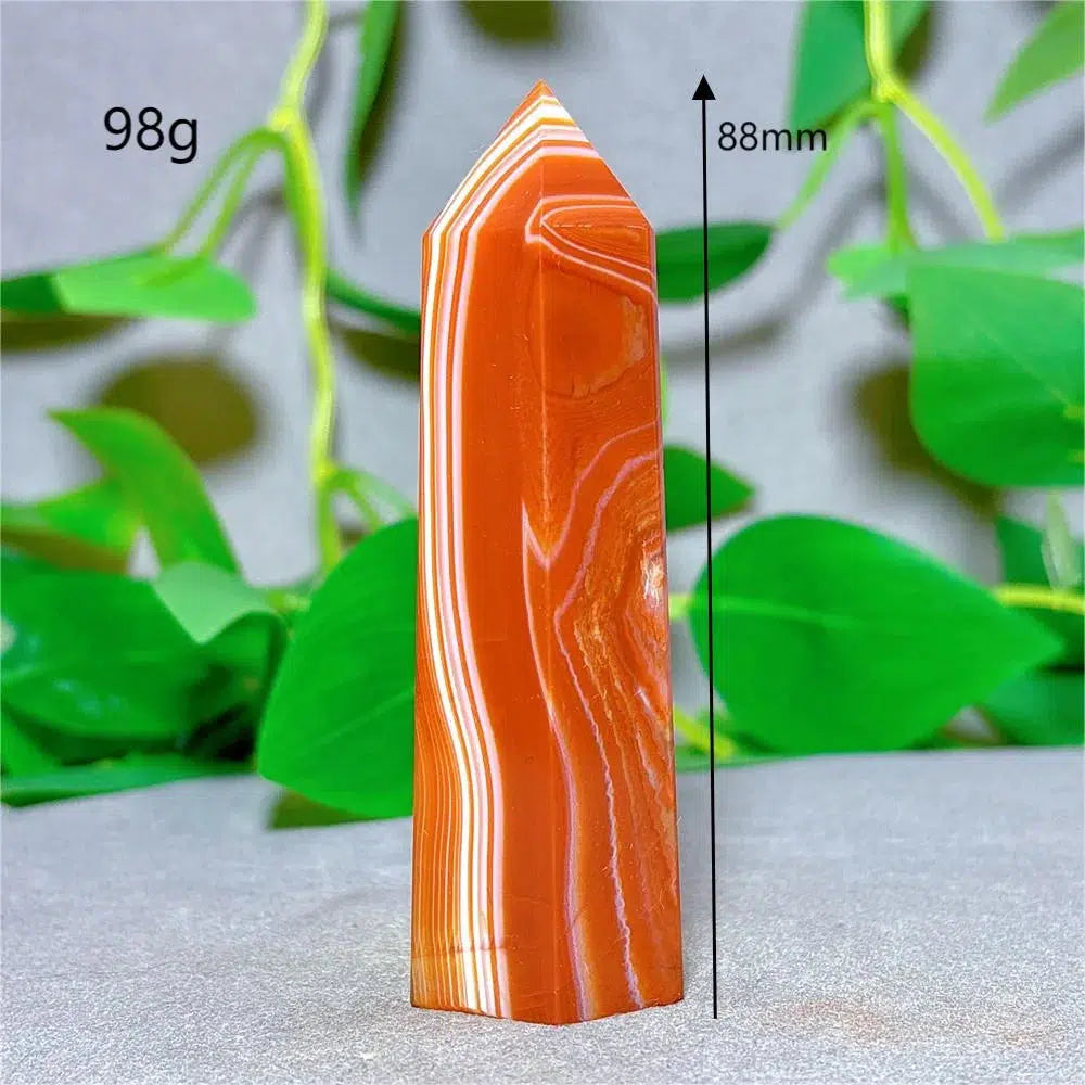 Carnelian Agate Crystal Tower