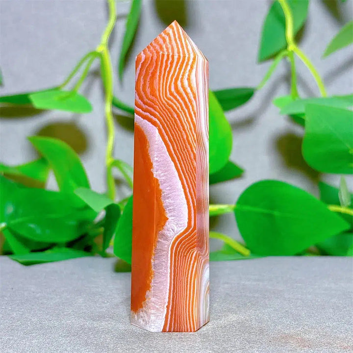 Carnelian Agate Crystal Tower