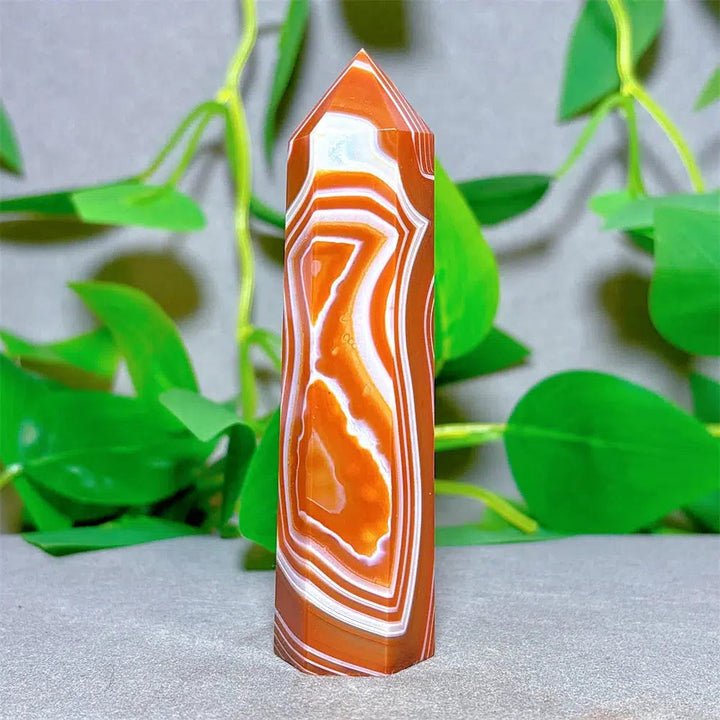 Carnelian Agate Crystal Tower