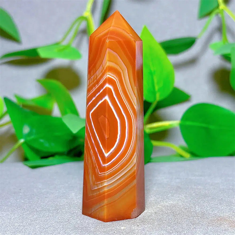 Carnelian Agate Crystal Tower