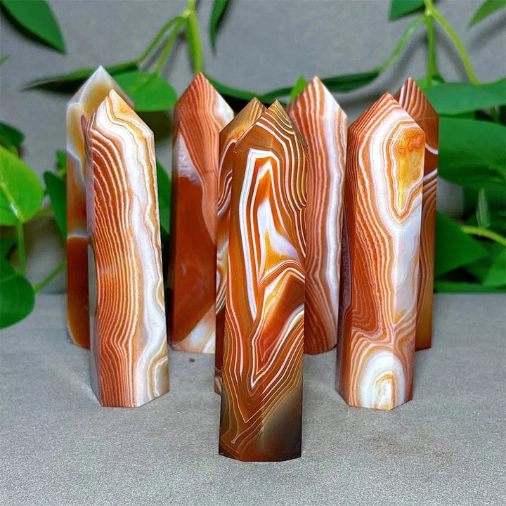 Carnelian Agate Crystal Tower