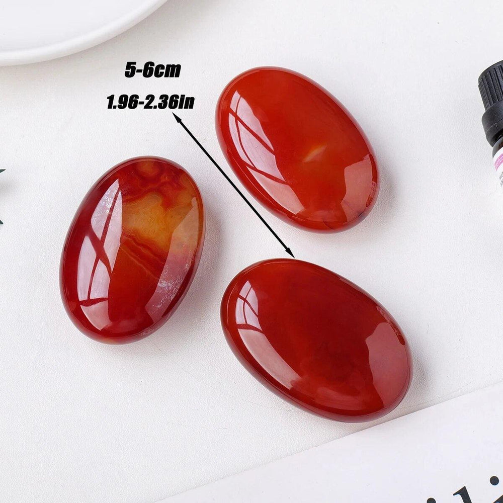 Carnelian Agate Palm Stone