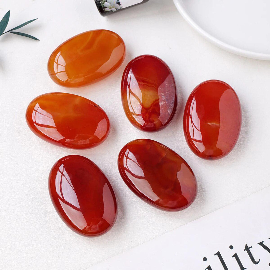 Carnelian Agate Palm Stone