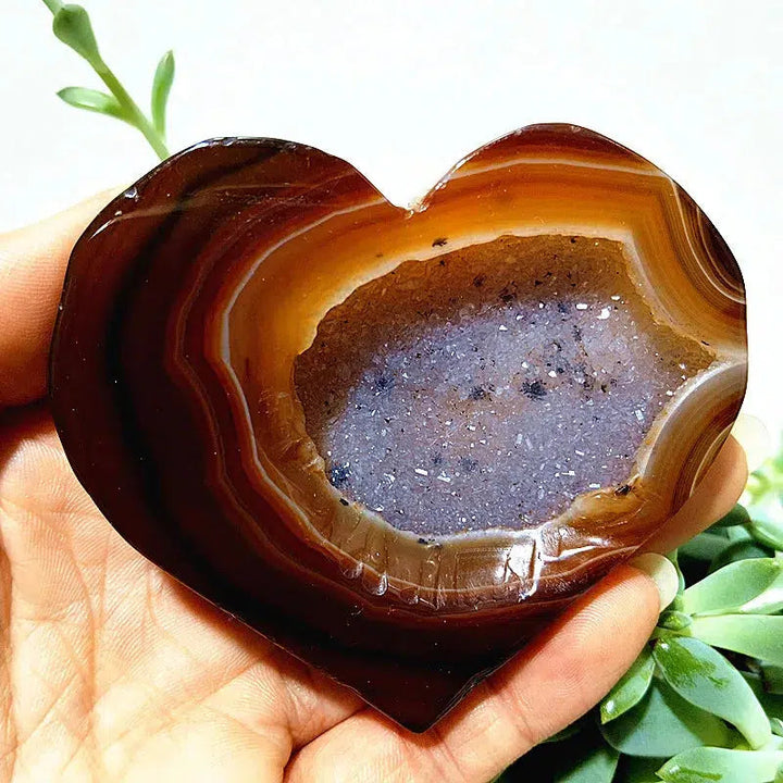 Carnelian Agate Slice Heart