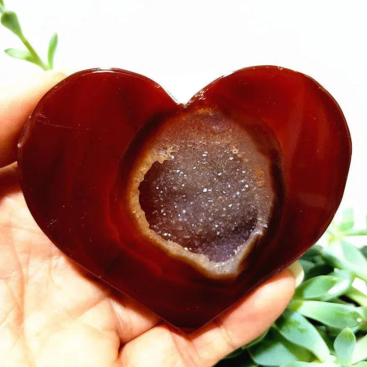 Carnelian Agate Slice Heart