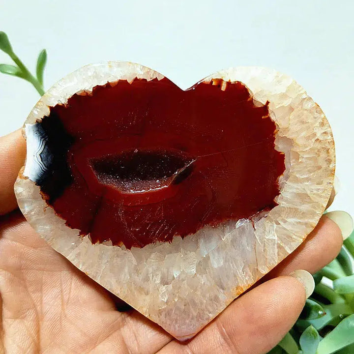 Carnelian Agate Slice Heart