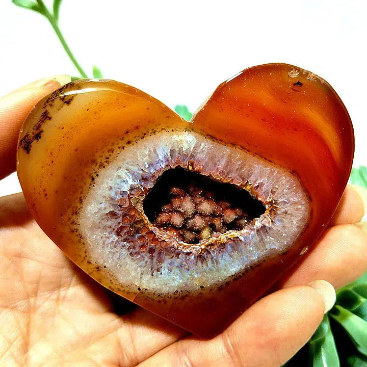 Carnelian Agate Slice Heart