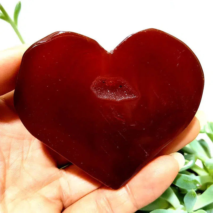 Carnelian Agate Slice Heart