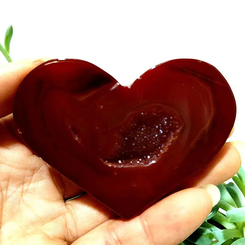 Carnelian Agate Slice Heart