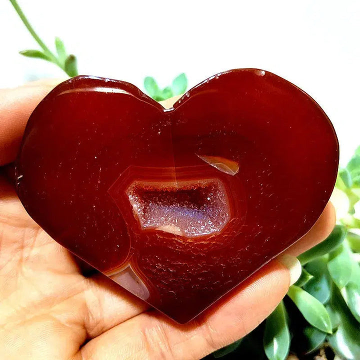 Carnelian Agate Slice Heart