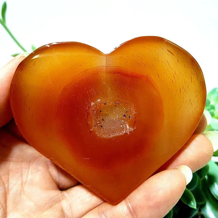 Carnelian Agate Slice Heart