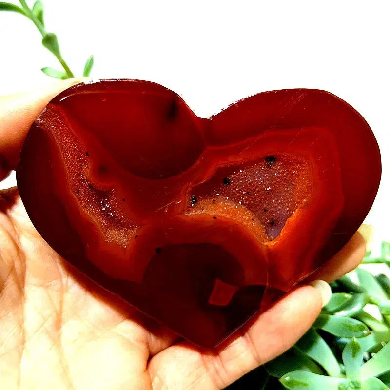 Carnelian Agate Slice Heart