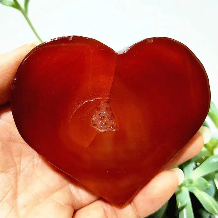 Carnelian Agate Slice Heart