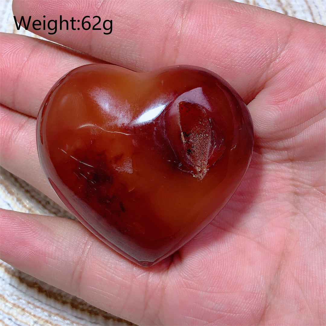 Carnelian Druzy Heart