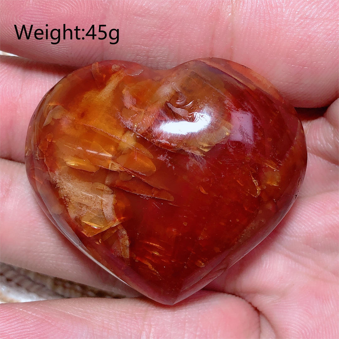 Carnelian Druzy Heart