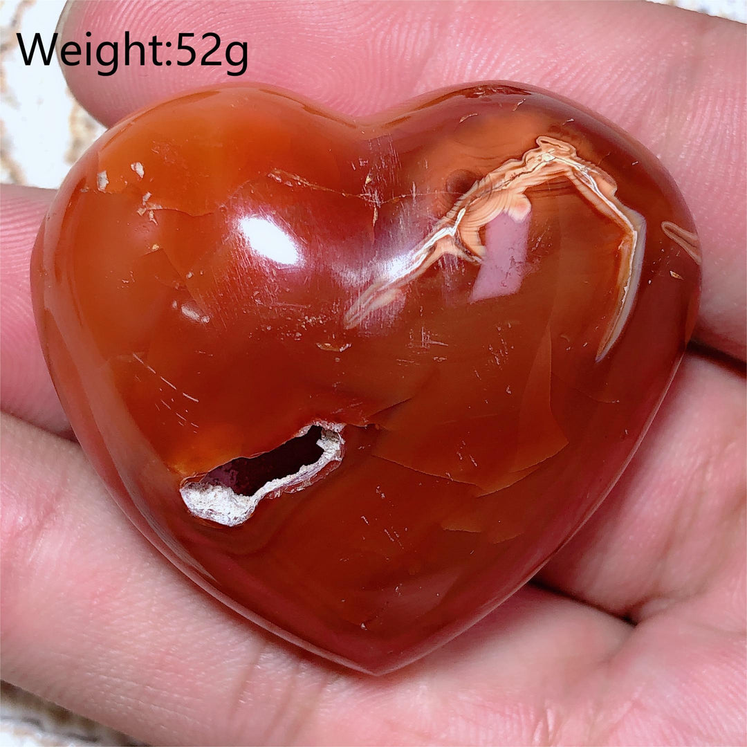 Carnelian Druzy Heart