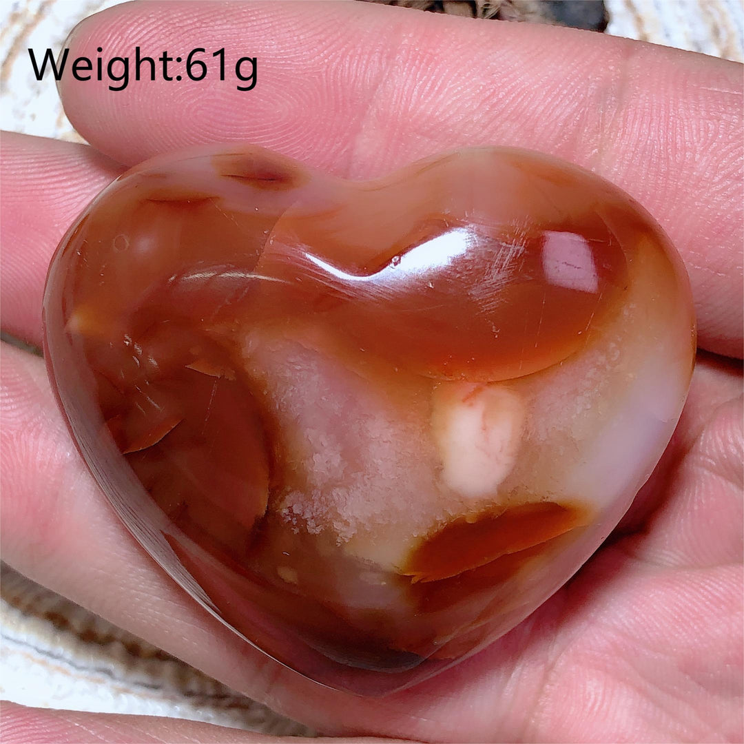 Carnelian Druzy Heart