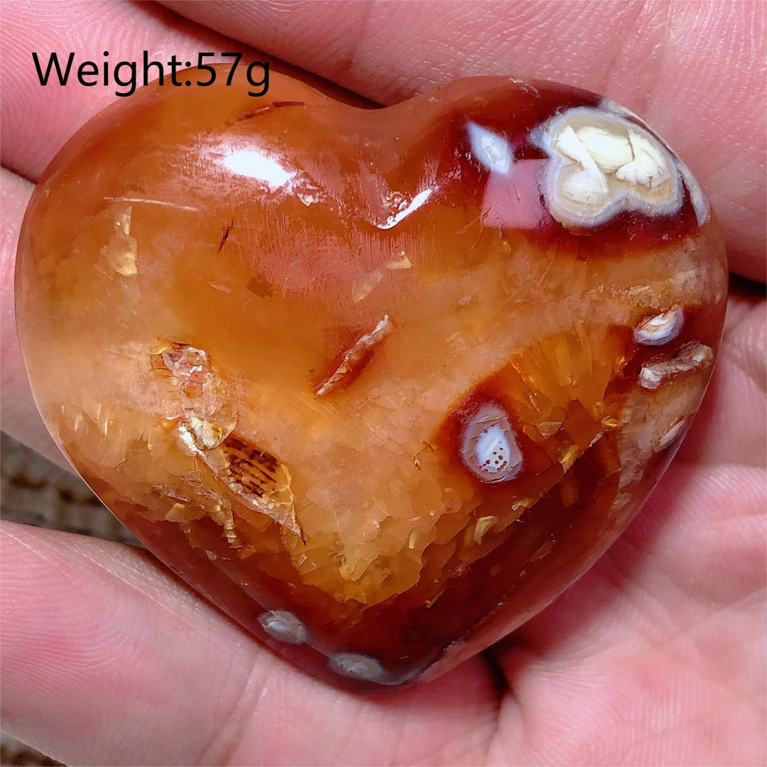 Carnelian Druzy Heart