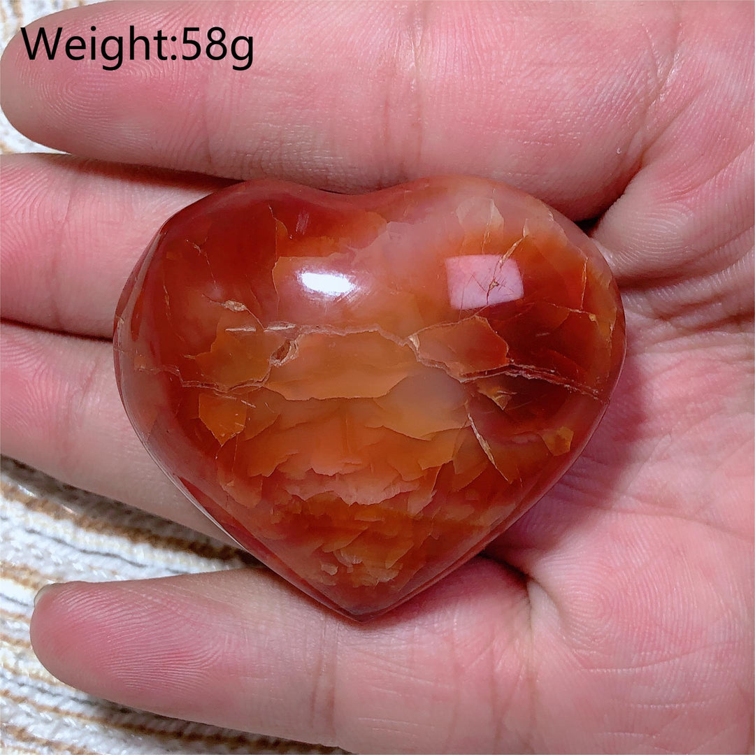 Carnelian Druzy Heart